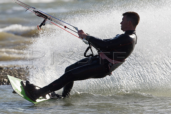 Kite surfing, Lee-on-Solent