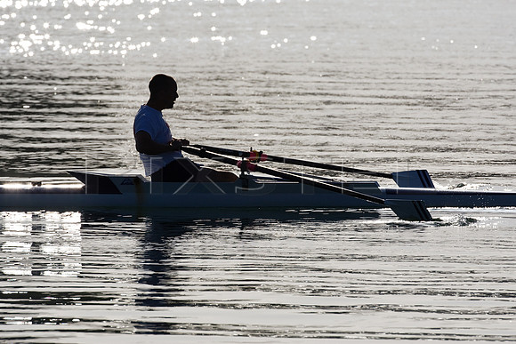 Single Scull on the Itchen