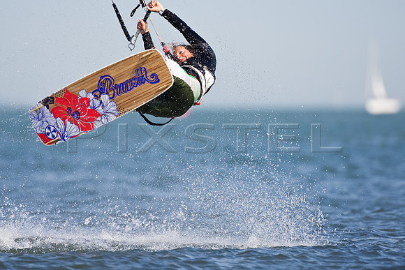 Kitesurfer Out the Water