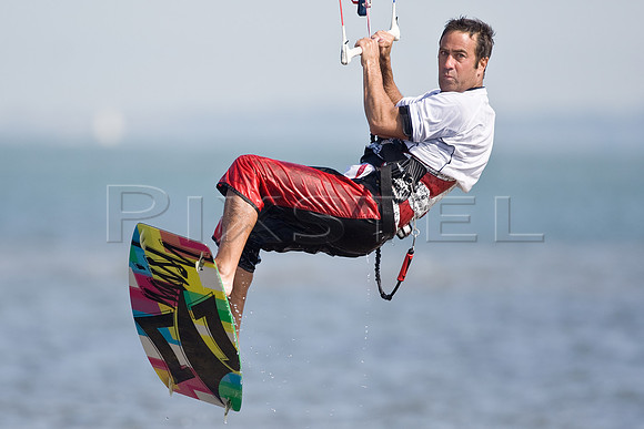 Airborne Kitesurfer