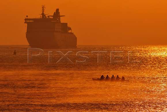 Coxed Four and Ferry