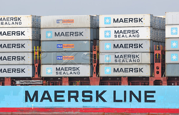 Containers on Maersk Ship