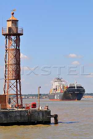 MSC Cordoba and Lighthouse
